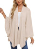 Solid Color Tie-Front Knit Cape Top by Wild and Free Boutique