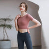 Tight Fit Yoga Top With Chest Pad Beauty Back Breathable by FitiqueFit