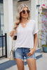 Florira Notched Short Sleeve T-Shirt by Simply Love