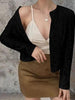 Elegant Women Full-Size Sequin Open Front Cropped Jacket With Glamorous Sparkle Luxury Women Party Jacket by Stevvex
