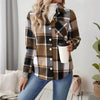 Checkered Fleece-Lined Shacket with Chest Pockets by FitiqueFit