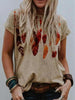 Women's Loose And Casual Fashion Fresh Print T-shirt by My Store