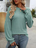 Ribbed Knit Ruffle Cuff T-Shirt by Simply Love