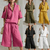 Short-Sleeve Shirt & Loose Shorts Two-Piece Set | Casual by FitiqueFit