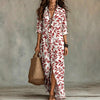 Digital Print Lapel Midi Shirt Dress – 5 Colors, S–3XL by FitiqueFit