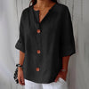 Women's V-Neck Buttoned Blouse by FitiqueFit