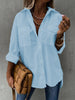 Women’s Casual Long Sleeve Shirt with Pocket by FitiqueFit