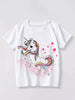 Children's Unicorn Graphic Short Sleeve T-Shirt by Simply Love