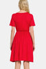 Surplice Short Sleeve Brushed DTY Dress For Dress – Elegant, Flattering Surplice Neckline, Soft Brushed Fabric, Comfortable and Versatile Dress for All-Day Wear by Stevvex