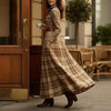 Women's Printed Lapel Slim-Fit Dress – Elegant Commuter Style by FitiqueFit