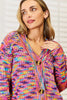 Angel Wings Woven Right V-Neck Long Sleeve Cardigan by Wild and Free Boutique