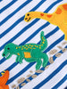 Children's Dinosaur Round Neck Striped T-Shirt by Simply Love