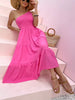 Smocked Single Shoulder Sleeveless Dress Stylish & Comfortable Summer Long Dress Lightweight Dress by Stevvex