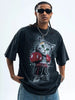 Men's Cat Graphic Vintage Wash T-Shirt by Simply Love
