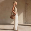 Women's Front-Button Cardigan Sleeveless Top & Long Pants Set by FitiqueFit