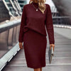 Women's Two Piece Set - Pullover Sweater & Bodycon Skirt Cozy Outfit by FitiqueFit