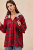BiBi Brushed Plaid Hooded Jacket by FitiqueFit