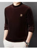 Men's Plus Size Velvet Embroidered Warm T-Shirt by Simply Love