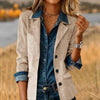 Plus Size Women's Solid Color Blazer Jacket by FitiqueFit