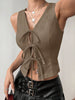 Tied Front V-Neck Tank