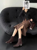 Women’s Retro Square-Toe Mid-Heel Chunky Leather Boots by FitiqueFit