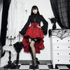 Patchwork Hip Skirt Elegant Slim High Waist Lace-up Waist-controlled Trailing Skirt Women