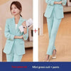 Lapel Button-Down Blazer & Straight-Leg Trousers Suit by FitiqueFit