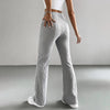 Solid Rib-Knit Pull-On Jogger Pants for Women by FitiqueFit