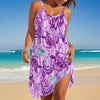 Sea Turtle Print Sleeveless Bohemian Beach Dress | Knee Length by FitiqueFit