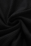 Black Sexy V Neck Ribbed Knit Sleeveless Top