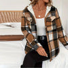 Women's Plaid Fleece Lined Hooded Jacket by FitiqueFit