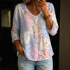 Women's Plus-Size Printed Cardigan – Boho Loose Fit 3/4 Sleeve Top by FitiqueFit