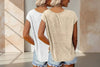 2-Pack Women's V-Neck Sleeveless Tank Tops – Loose Fit Casual Summer Beach Shirts by FitiqueFit