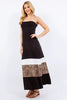 Women Full Size Leopard Print Color Maxi Dress Plus Size Trendy & Modern Long Dress by Stevvex