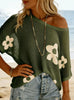 Women's Hollow-Out Drop-Shoulder Loose Knit Top by FitiqueFit