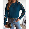 Women's Casual Long Sleeve Hollow Out Sweater by FitiqueFit