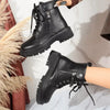 Round Toe Block Heels Boots with Mid-Heel Comfort by FitiqueFit