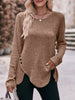 Ribbed Knit Long Sleeve T-Shirt by Simply Love