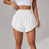 Loose-fitting High-waisted Ruffled Yoga Shorts by My Store