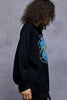 POL Floral Pattern Round Neck Sweater with Exposed Stitching by FitiqueFit
