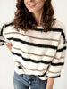 Women’s striped knitted pullover sweater by FitiqueFit