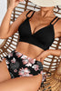 Black Ribbed Knit High Waist 2pcs Bikini Swimsuit by Wild and Free Boutique