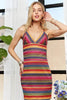 Contrast Striped V-Neck Mini Dress – Bold & Trendy Striped Dress with Flattering V-Neckline and Playful Mini Length for Casual Summer Style by Stevvex