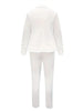 Women’s Double-Breasted Blazer & Slim Trousers Set by FitiqueFit