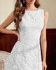 Women's Jacquard Sleeveless Midi Dress – Slim Fit French Minimalist Style by FitiqueFit