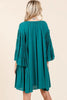 Frill Tie Neck Bell Sleeve Dress For Women – Feminine and Sophisticated Dress with Playful Frill Details and Elegant Bell Sleeves by Stevvex