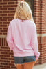 Pink GAME DAY Football Rugby Print Casual Sweatshirt by Wild and Free Boutique