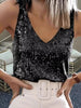 Sequin V-Neck Tank Top by Wild and Free Boutique