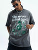 Men's Vintage Graphic Round Neck Oversized T-Shirt by Simply Love
