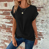 Women’s Textured Cuff Short‑Sleeve Tee by FitiqueFit